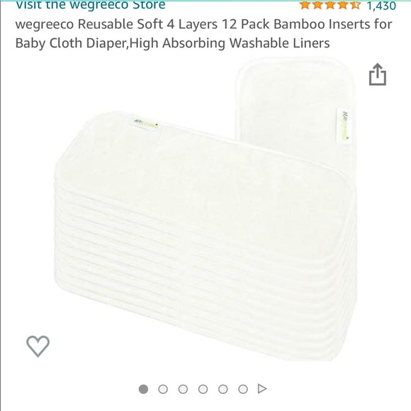 Glowbug adjustable resuable diapers with inserts - Picture 9 of 10